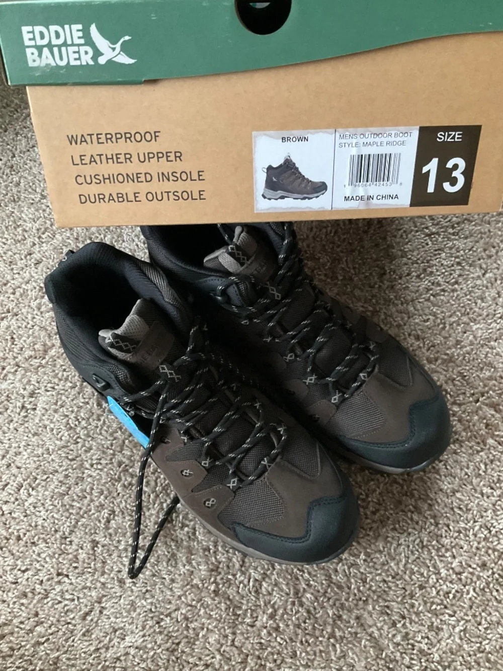 Eddie Bauer Men's Maple Ridge Outdoor Weatherproof Hiking Boot